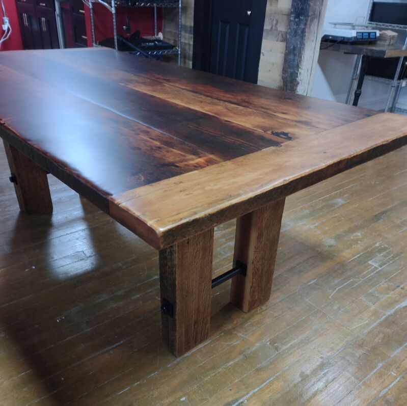 Reclaimed wood furniture, custom reclaimed wood tables near me, Reclaimed wood tables near Toronto