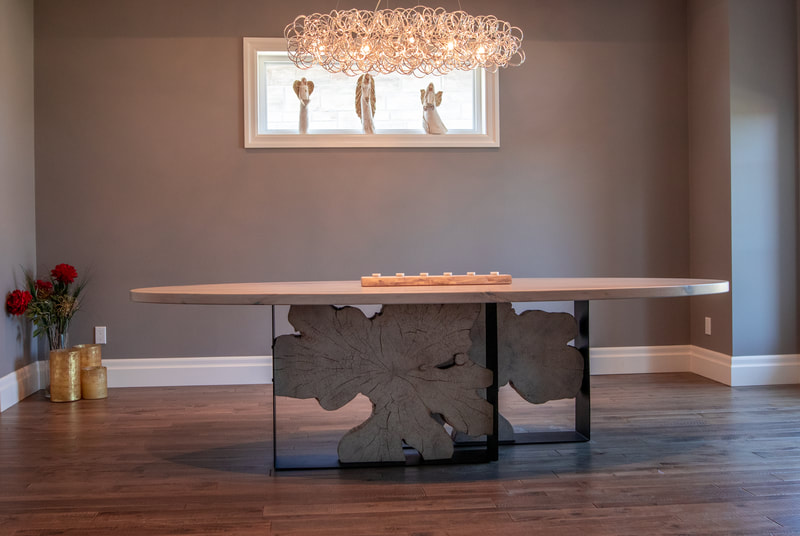 Modern live edge tables near Toronto, Where to buy a live edge table in Toronto, custom furniture in Mississauga, Custom modern dining tables Ontario,